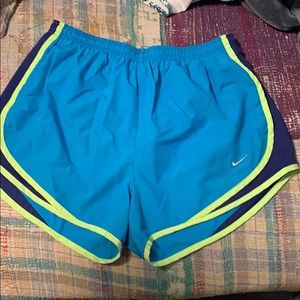 Blue nike running shorts